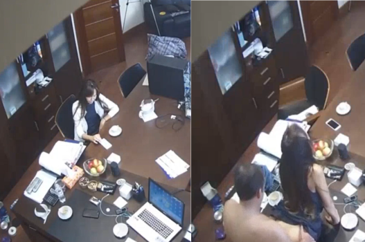 Sếp quan hệ thư ký ngay tại văn phòng